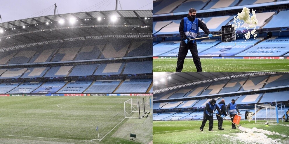 Champions League, City-Psg si gioca con la grandine!