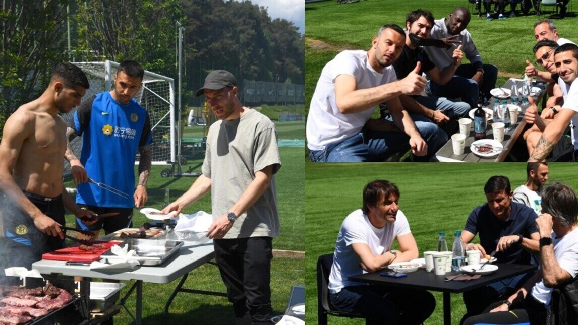 Inter, allenamento e poi grigliata: Hakimi al barbecue!