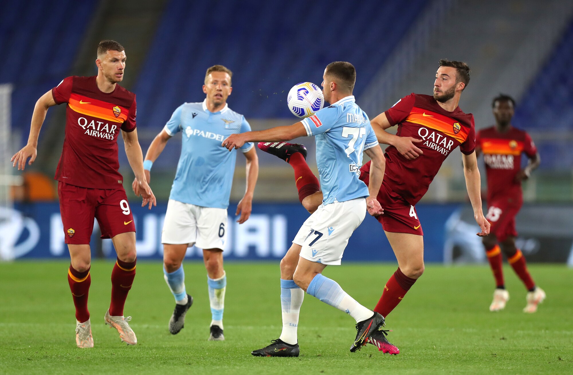 Roma-Lazio 2-0: tabellino, statistiche e marcatori