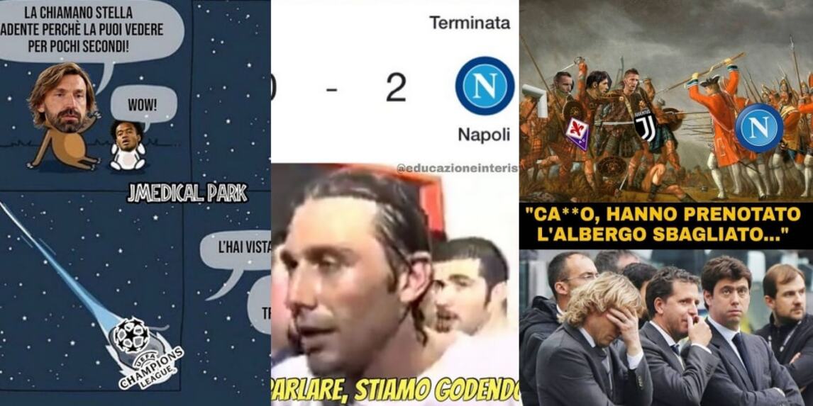 Il Napoli vince a Firenze e sui social parte lo sfottò alla Juve