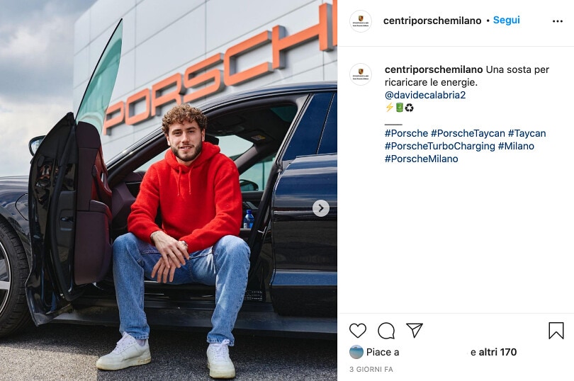 La Porsche Taycan elettrica di Calabria