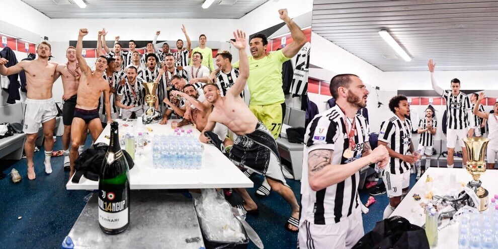 Coppa Italia, apoteosi Juve. Che festa negli spogliatoi!