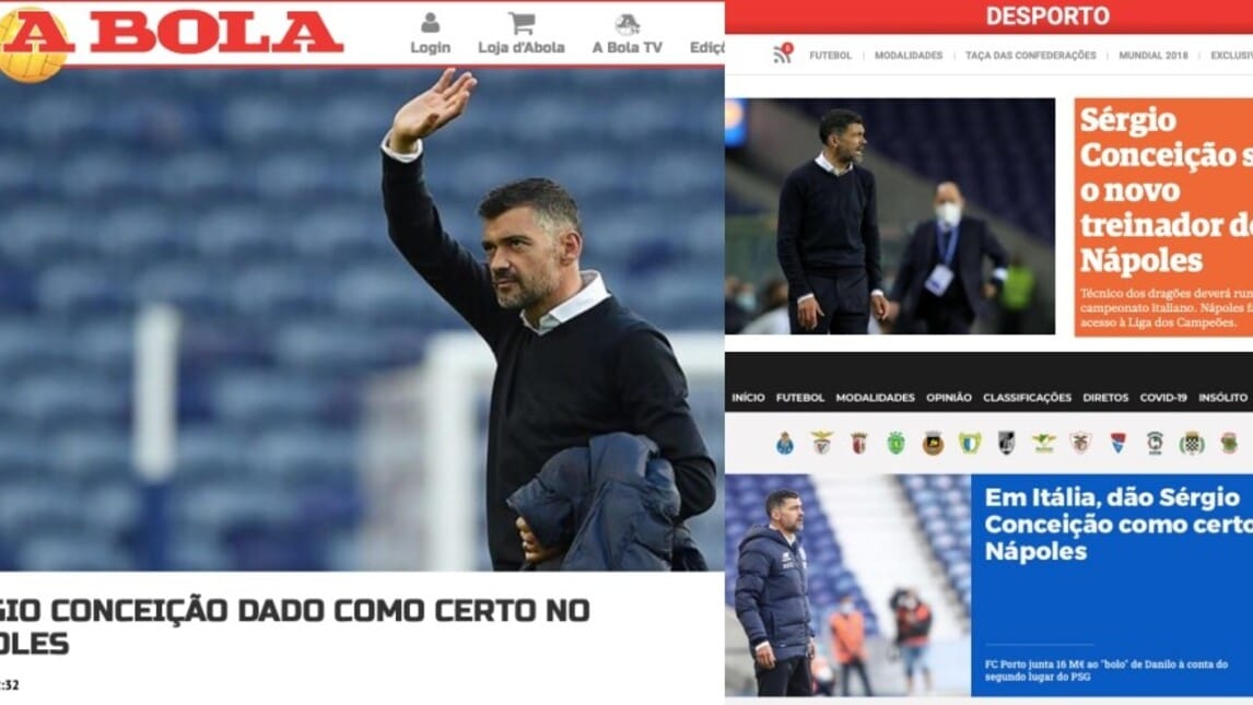 Sergio Conceiçao-Napoli, l’affare fa il giro del Portogallo