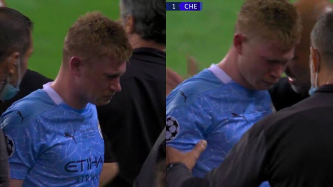 De Bruyne, brutto scontro con Rudiger: esce in lacrime dal campo
