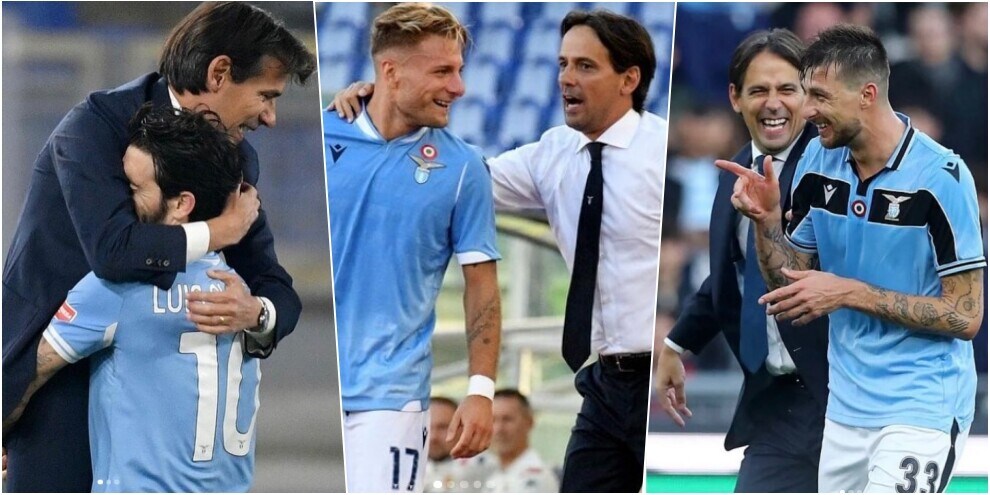 Immobile, Luis Alberto e Acerbi salutano Inzaghi: “Ti meriti il meglio“