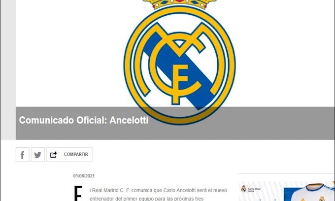 Real Madrid, è ufficiale il ritorno di Ancelotti