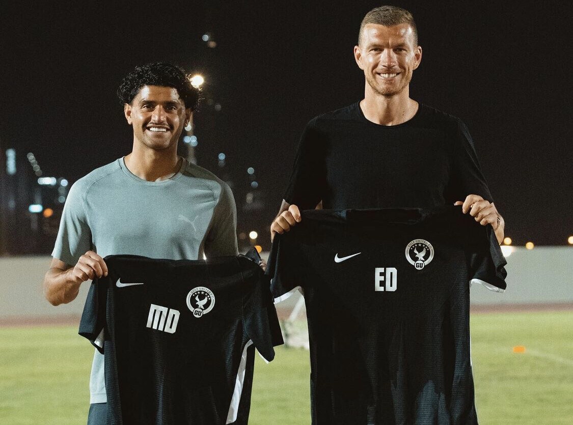 Roma, Dzeko a Dubai con la maglia del Gulf United: ecco il motivo