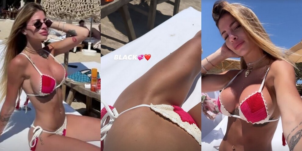 Chiara Nasti, a Ibiza sfoggia un bikini esplosivo