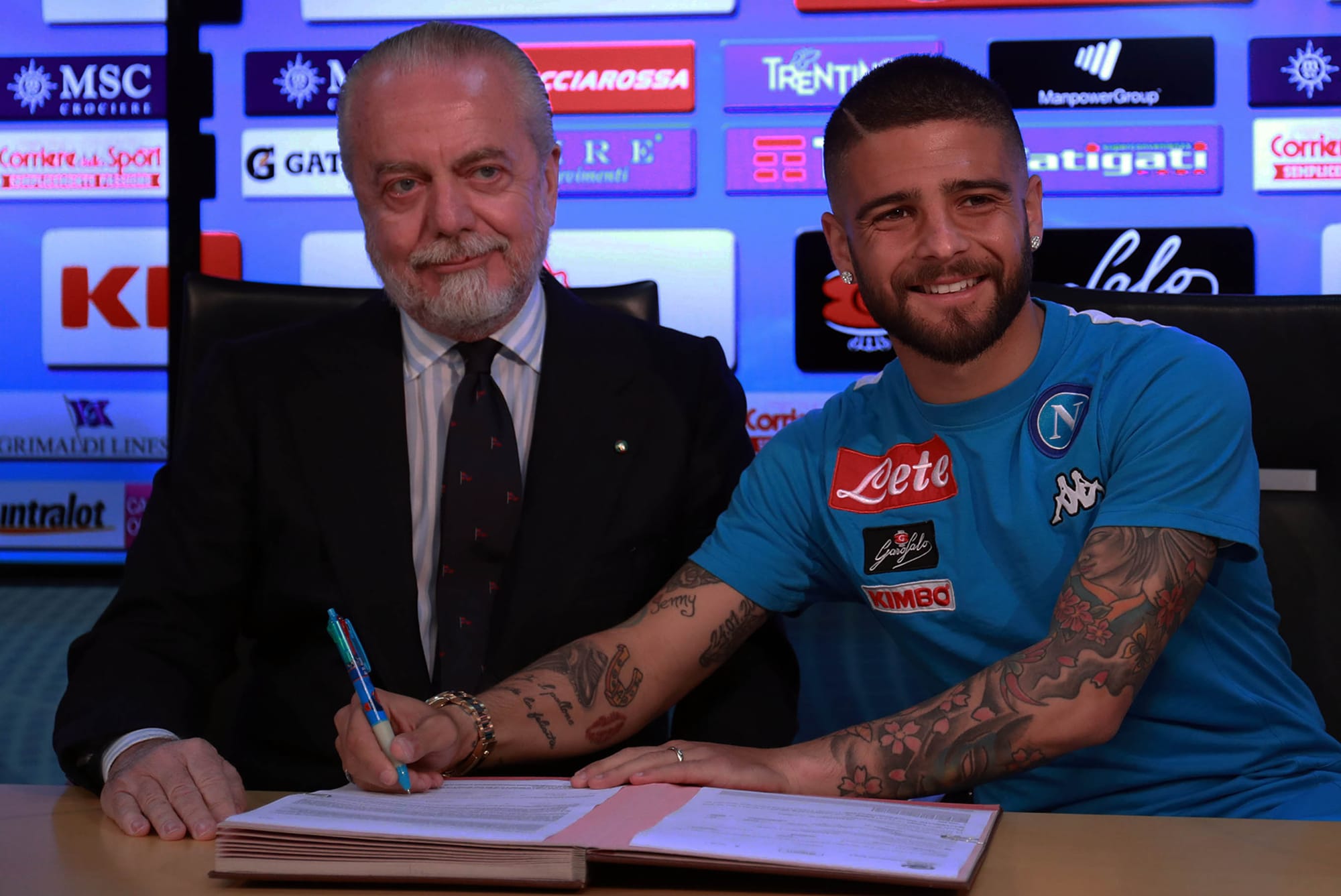De Laurentiis: “Rinnovo Insigne? Decide lui, lo aspettiamo“