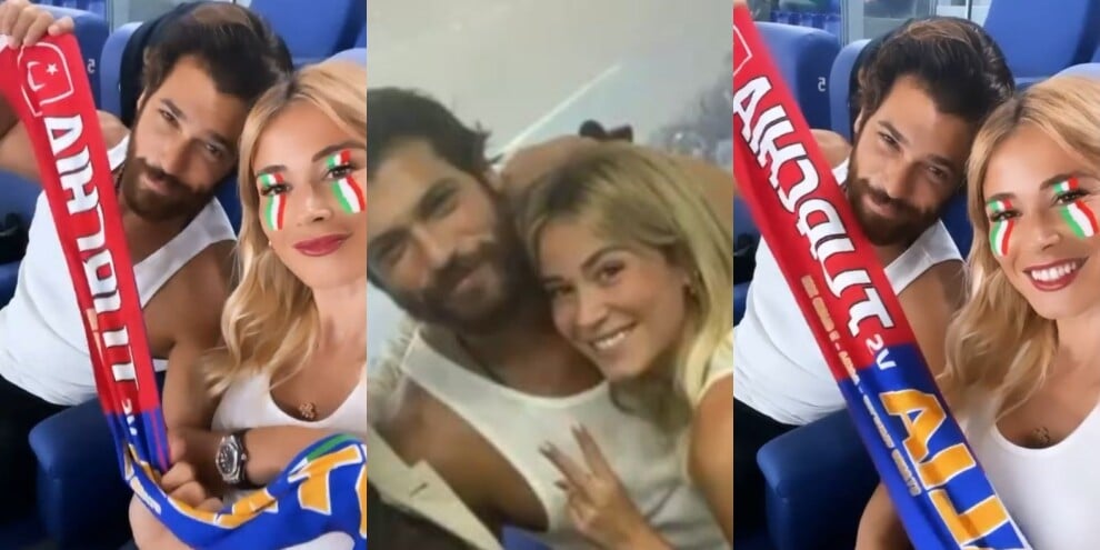 Diletta Leotta e Can Yaman all'Olimpico per Turchia-Italia
