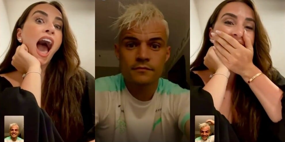 Roma, Xhaka stupisce con il nuovo look. E Leonita...