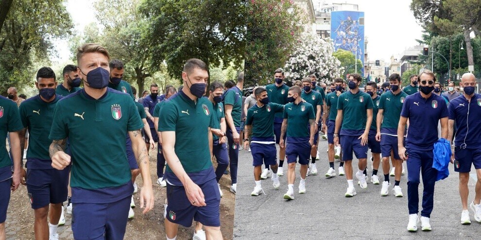 Italia, passeggiata per Roma tra i tifosi prima del Galles