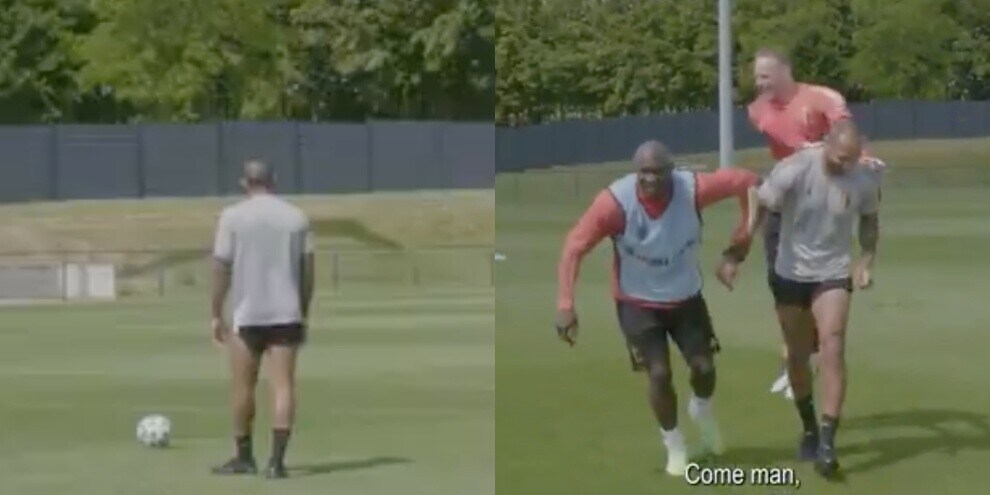 Henry, la punizione in allenamento fa impazzire Lukaku