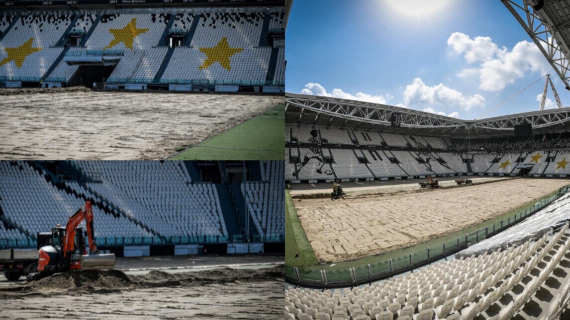 La Juve si rifà il trucco. Nuovo manto erboso allo Stadium