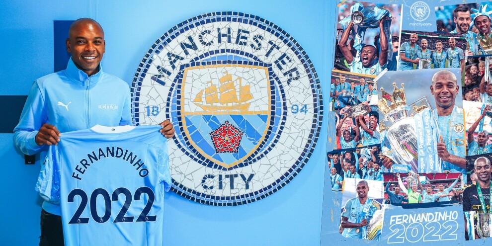 Ufficiale, Fernandinho rinnova con il Manchester City fino al 2022