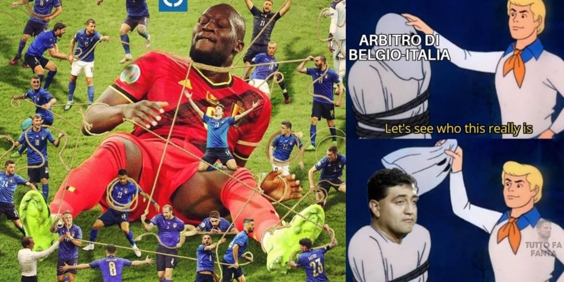 L'Italia annienta il Belgio: festa social, l'ironia è per l'arbitro!