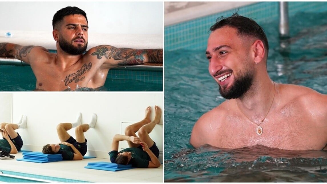 Italia, recupero e relax in piscina dopo il Belgio