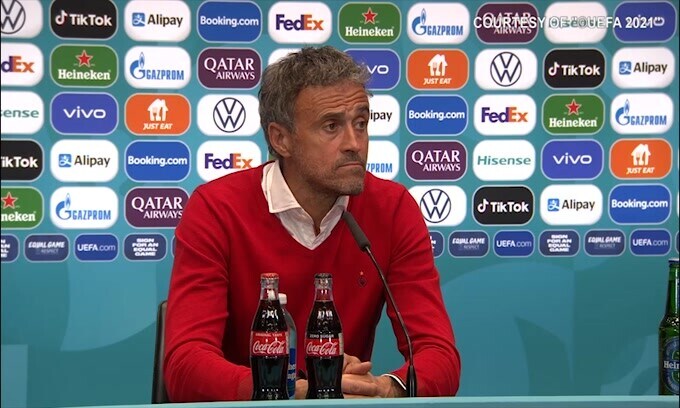 Luis Enrique consola Morata: "Ha dimostrato personalità"