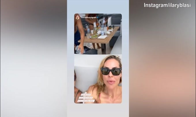 Ilary Blasi e Totti, che risate con Michelle Hunziker