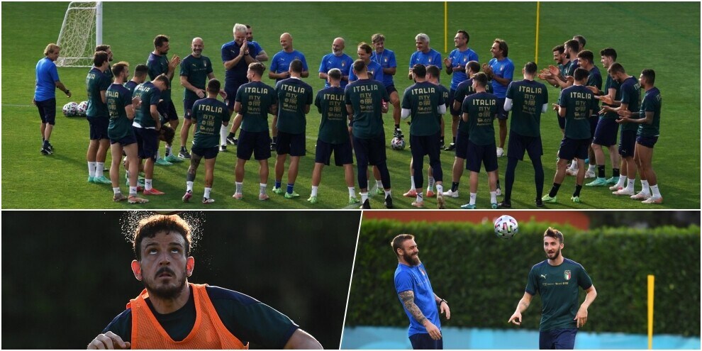 L'Italia a Coverciano: Florenzi c'è, De Rossi controlla Cristante