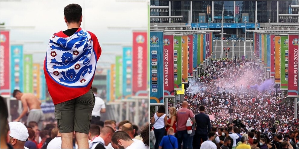 Wembley si scalda per la finale: tifosi scatenati fuori dallo stadio