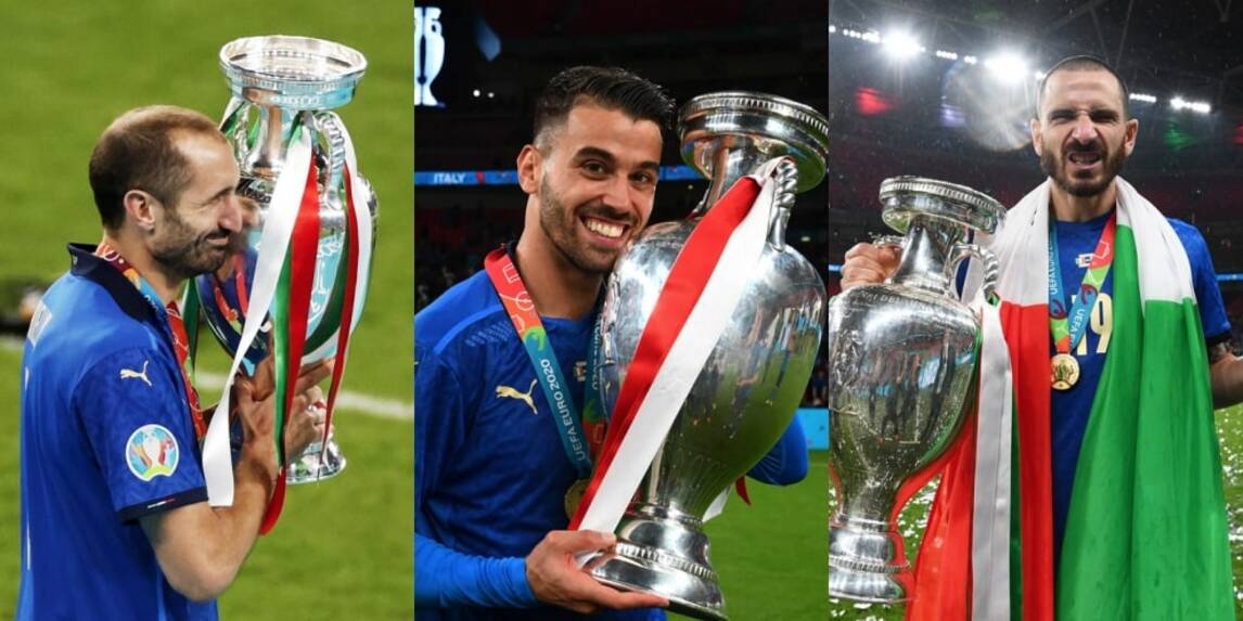 FOTO L'Italia alza la Coppa dell'Europeo: tutti gli azzurri col trofeo