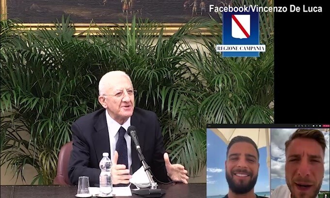 De Luca a Insigne e Immobile: "Avete onorato la Campania"
