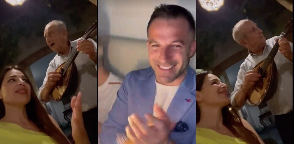 Del Piero canta "O sole mio" in un ristorante di Capri