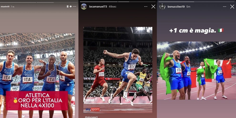 L'Italia vince la staffetta 4x100: da Spinazzola a Bonucci, che festa sui social!