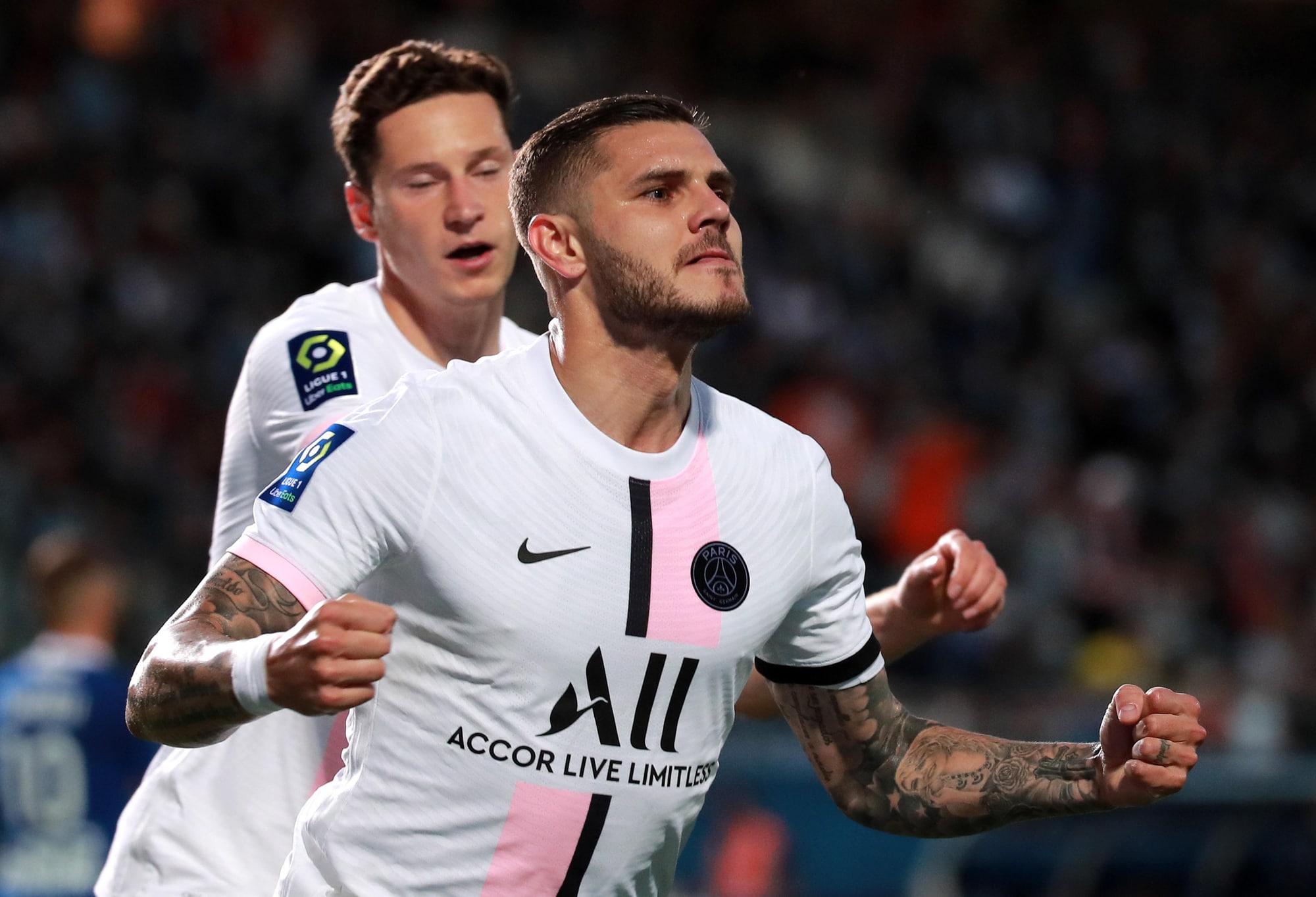 Ligue 1, Hakimi e Icardi trascinano il Psg. Frena il Lione