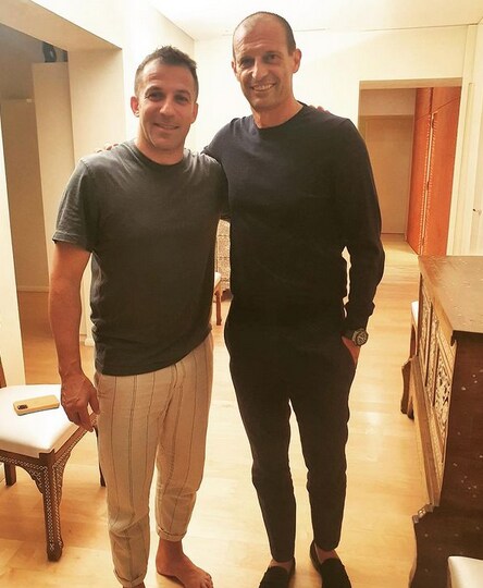 Juve, Del Piero e la foto con Allegri: i tifosi sognano il ritorno