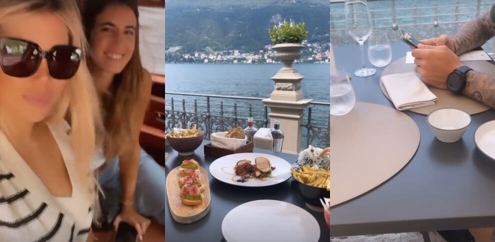 Wanda Nara e Icardi, pranzo sul lago di Como