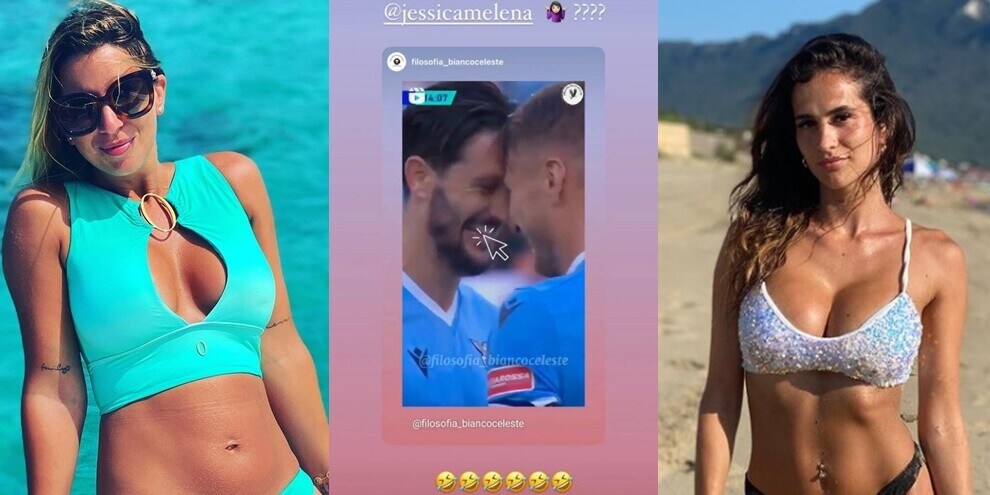 Il bacio tra Immobile e Luis Alberto: le reazioni di Jessica e Patricia