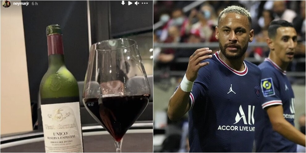 Psg, Neymar festeggia la vittoria col Reims con un vino particolare