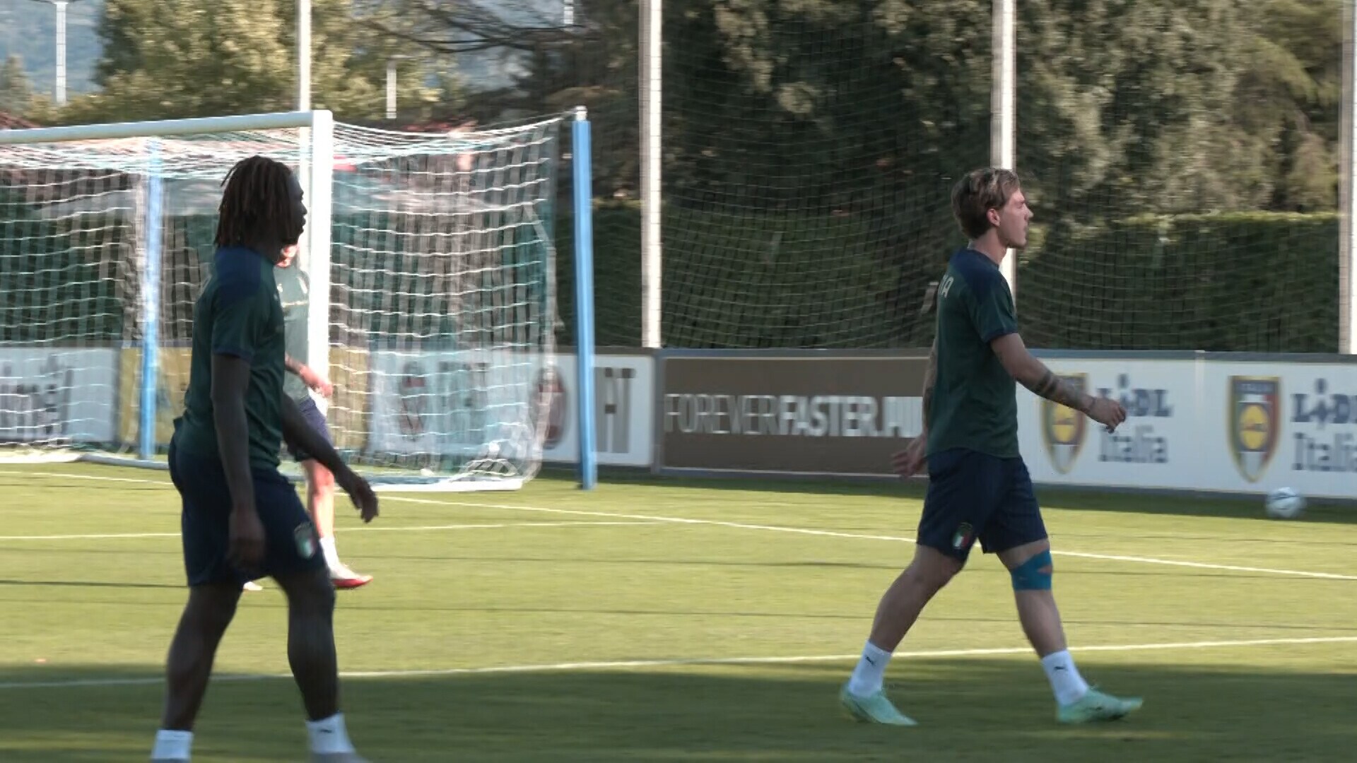 Zaniolo in allenamento con la nazionale