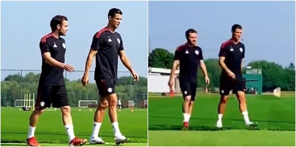 Ronaldo in sede Manchester United, eccolo in campo FOTO