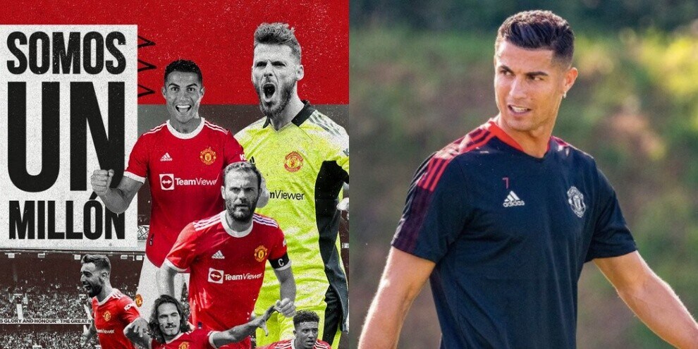 Manchester United, effetto Ronaldo: 1 milione di follower su Twitter!