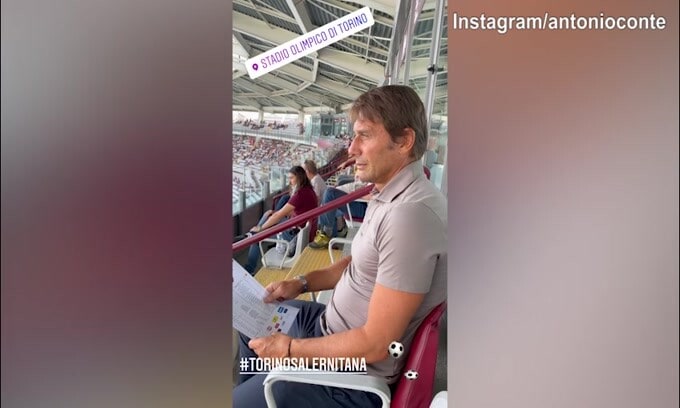 Torino-Salernitana, in tribuna c'è Antonio Conte