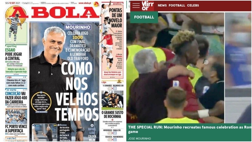 Roma, la stampa estera esalta Mourinho: “Ora è Special Run”