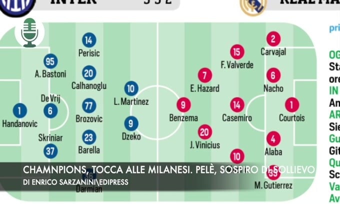 Champions, tocca a Inter e Milan. Pelé, sospiro di sollievo