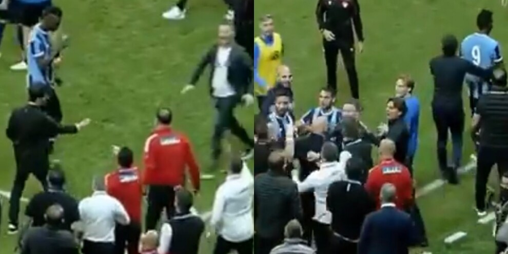 Balotelli, gol e rissa: da 3-0 a 3-3 con il Besiktas di Pjanic. Poi è caos...