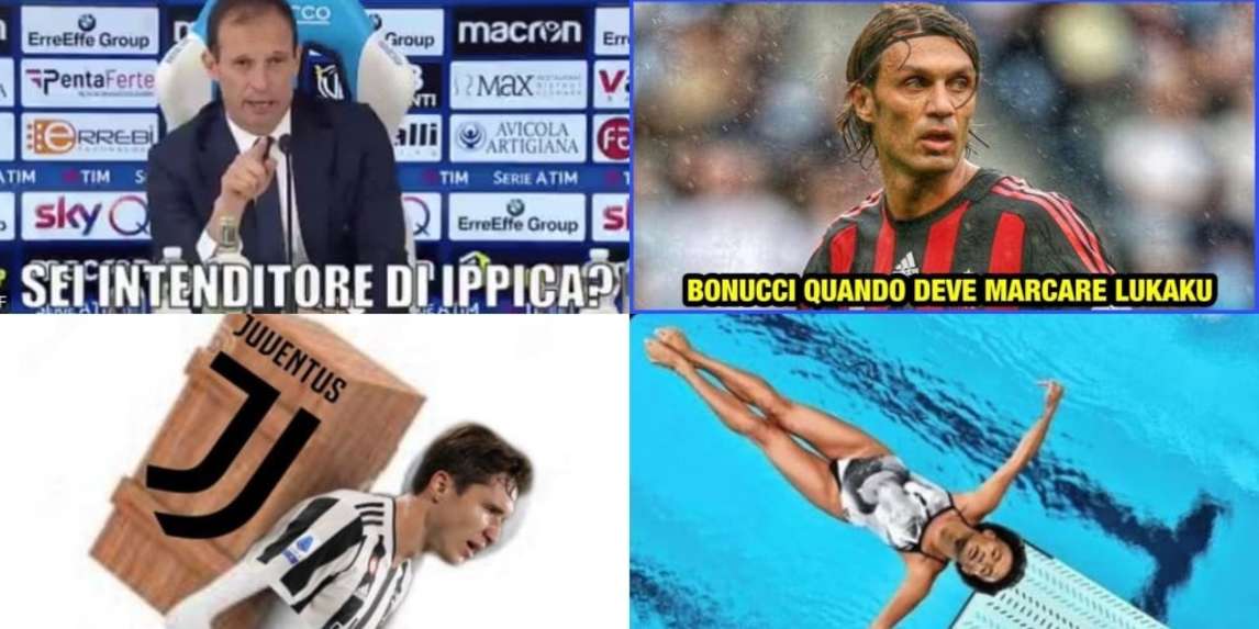 Juve-Chelsea, ironia social: Allegri di corto muso, Bonucci annulla Lukaku