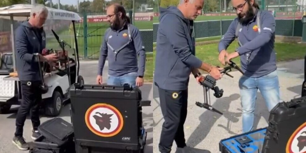 Mourinho prepara Juve-Roma con il drone: “È lavoro, non divertimento”