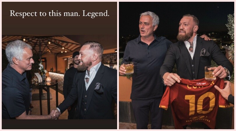 McGregor, maglia della Roma e whisky con Mourinho: “José è una leggenda”