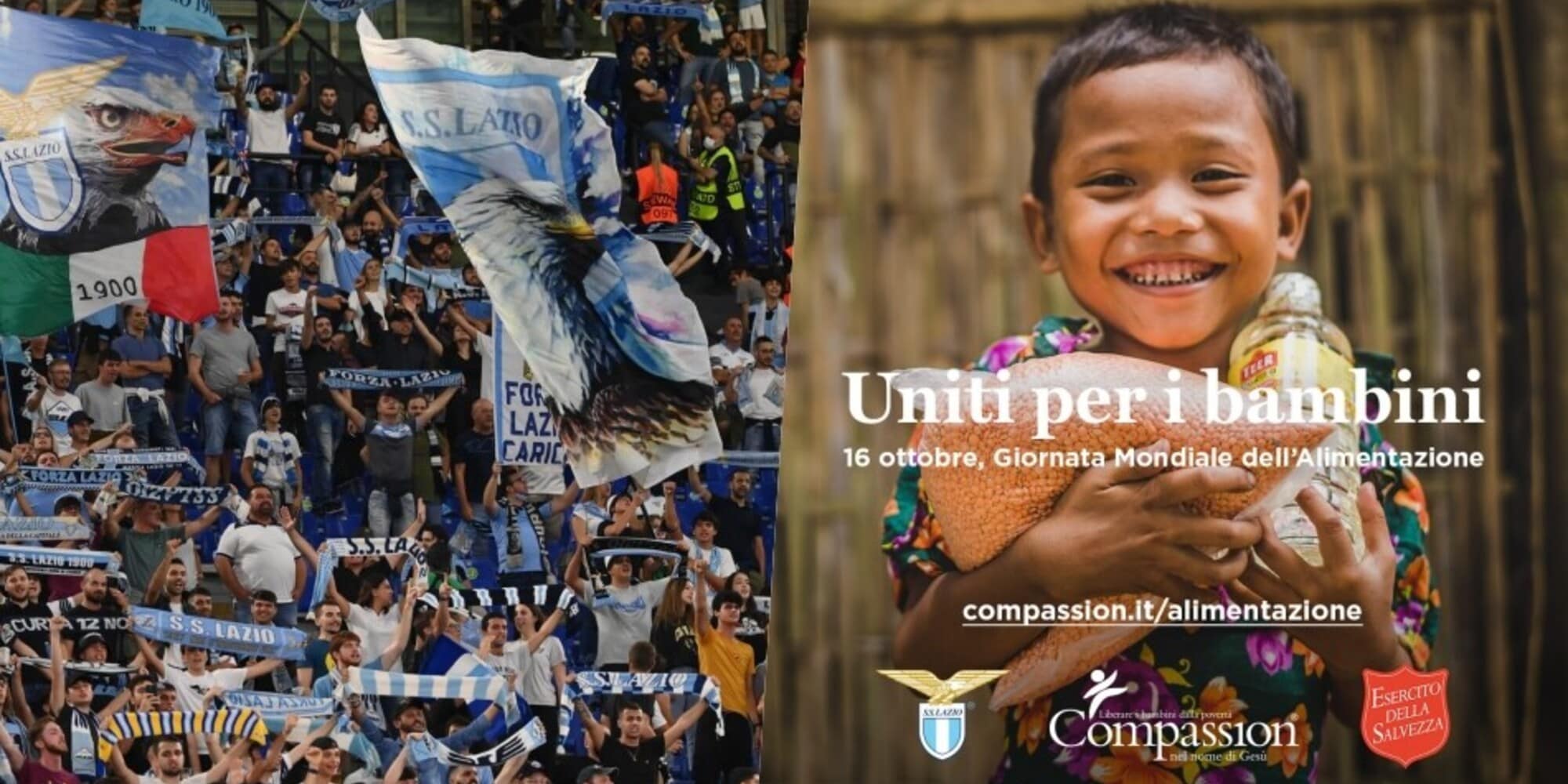 La Lazio Al Fianco Di Compassion All Olimpico Si Donano Alimenti