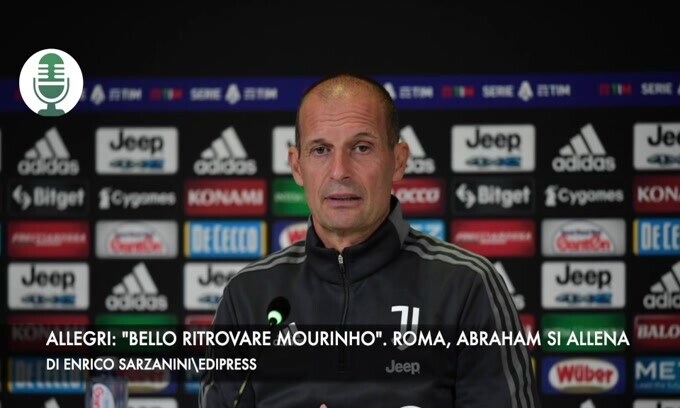 Allegri: "Bello ritrovare Mourinho". Roma, Abraham si allena