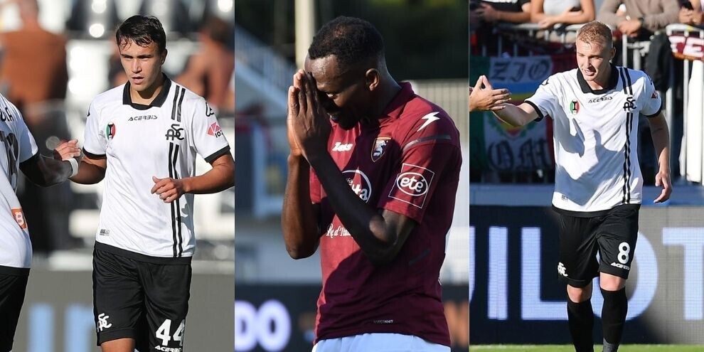 Simy non basta alla Salernitana, lo Spezia vola con Strelec e Kovalenko