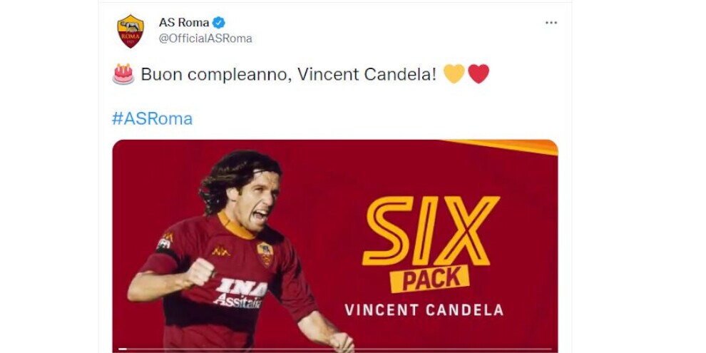 Roma, gli auguri di buon compleanno a Vincent Candela