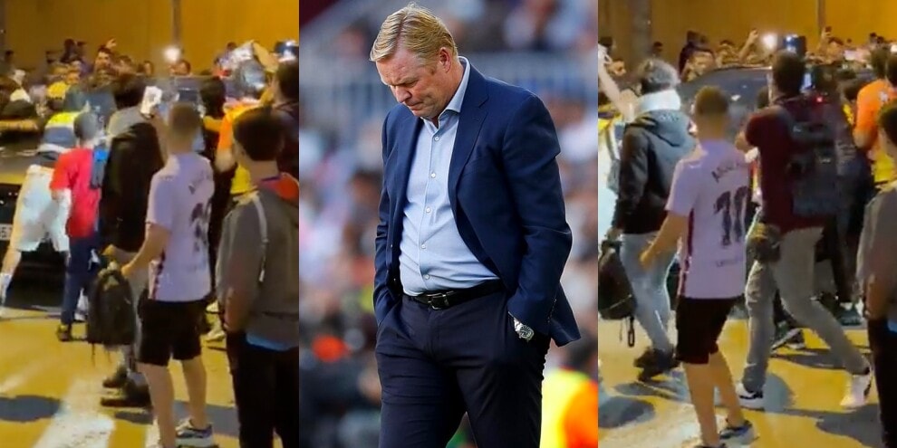 Bufera Barcellona, l’auto di Koeman presa d’assalto dai tifosi!