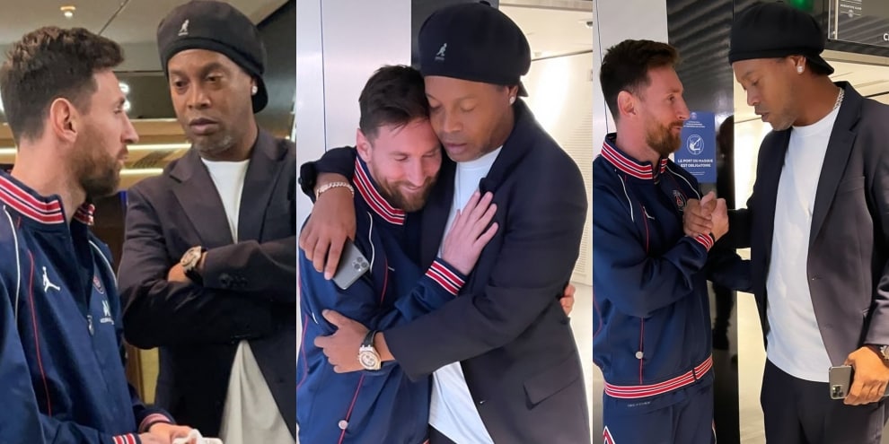 Ronaldinho, Messi e... Totti: il tridente stellare diventa virale